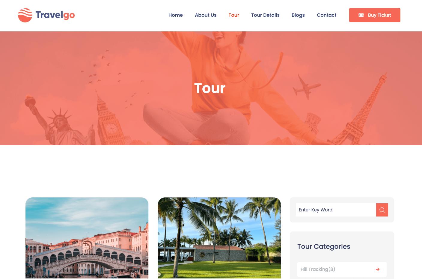 Travel Tour Page