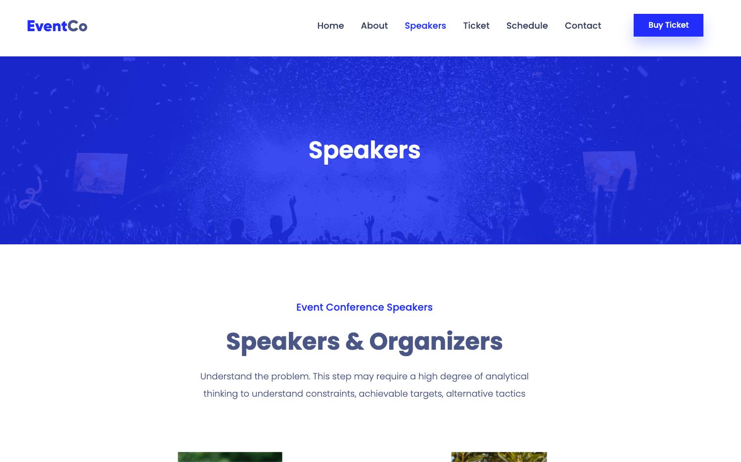 EnventCo Speakers Page